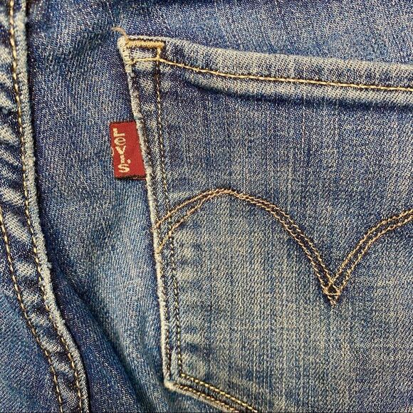 LEVI’S Demi Curve Modern Rise Distressed Blue Denim Skinny Jeans - Size 25 - Picture 5 of 9